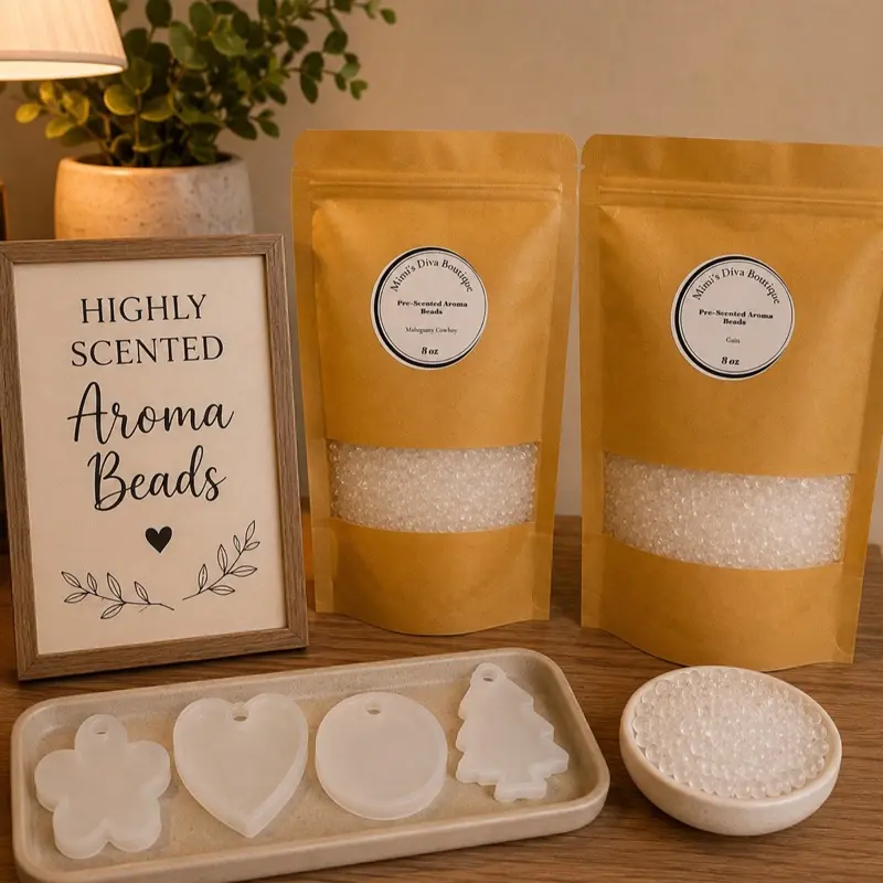 Pre-Scented Cured Aroma Beads Bagged 8 or 16oz For Car Freshie Making