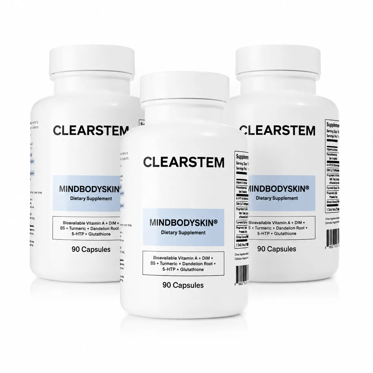 Clearstem Hormonal Acne Supplement with DIM, B5, Turmeric - 90 Capsules for Clear Skin & Hormone Balance by Clearstem Healthcare, Natural Dietary Edible Wellness Supplement