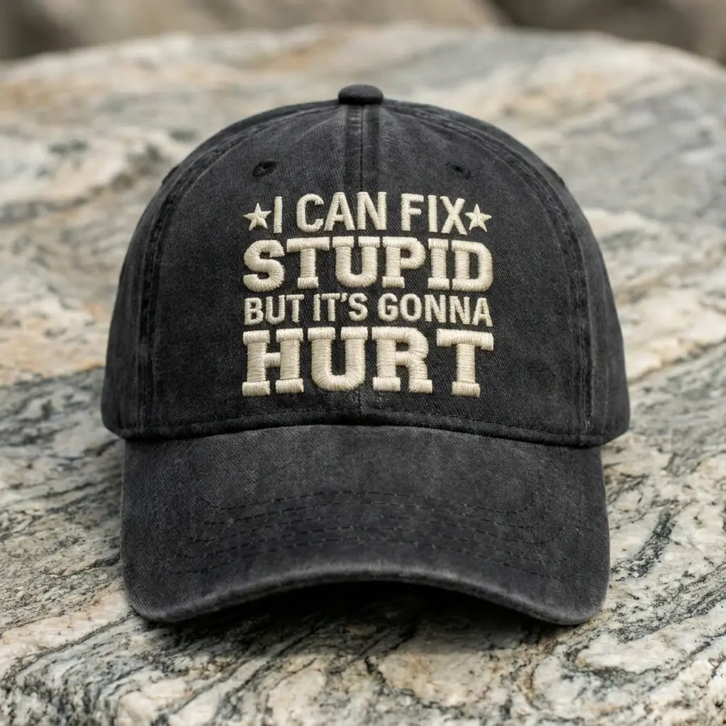 I Can Fix Stupid But It's Gonna Hurt Embroidery Cap