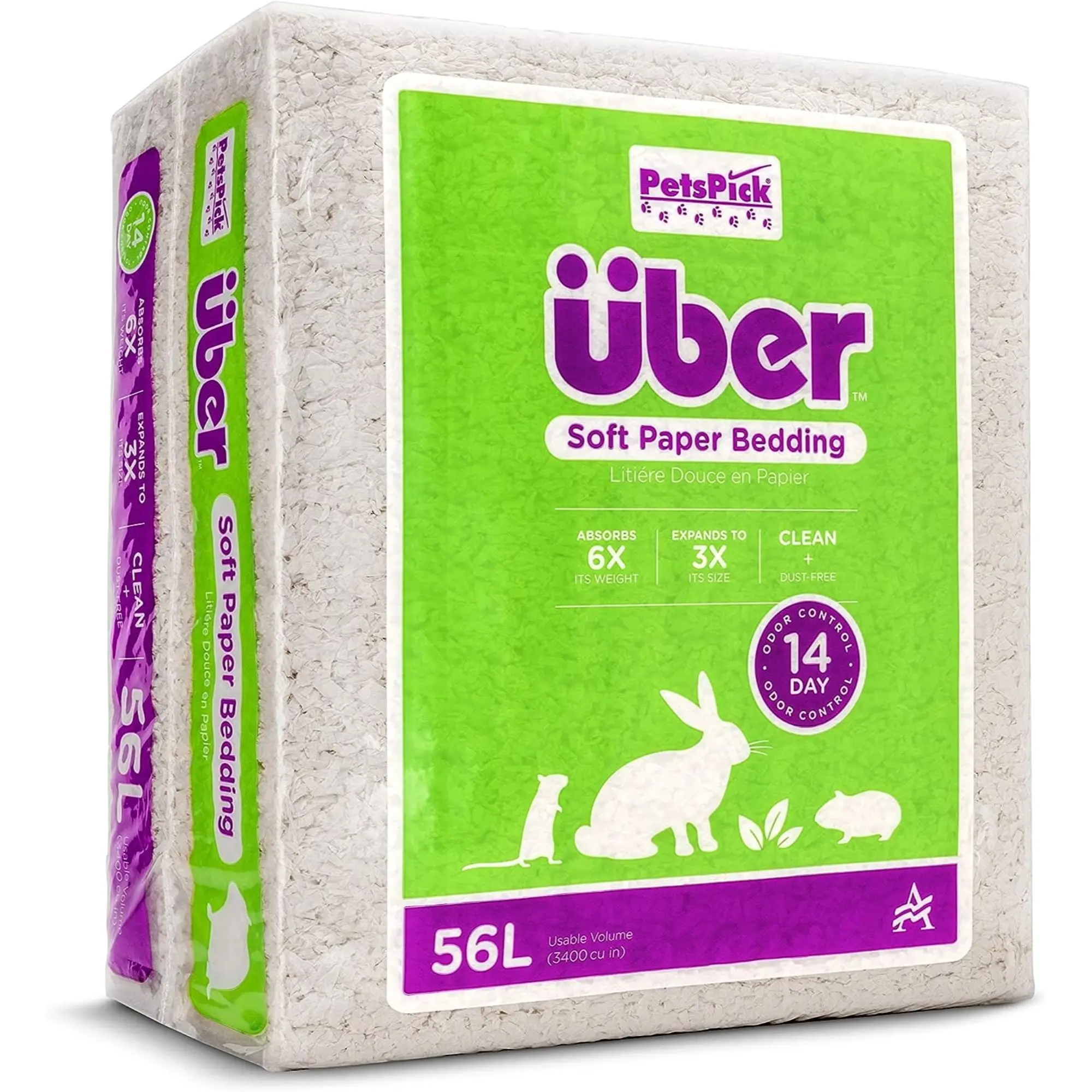 American Wood Fibers 801000-3400PWUBPK35 56 Litre Uber Soft Paper Pet Bedding