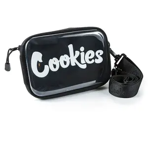 Cookies Floatable Tote Clear with Shoulder Strap Black Classic Sleek Tote Bag with Zip Closure and Removable Strap Handbag Sling Bag Purse