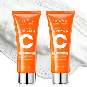 Facial Cleanser for Sebum Control & Repair 5X Vitamin C Face Wash with Niacinamide Gentle Cleaning Moisturizing 3.52 oz