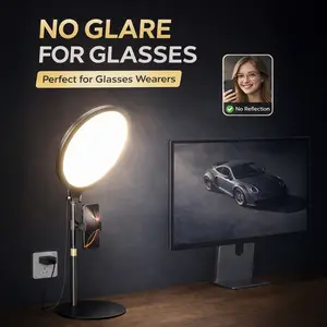 (Flash Sale) Weilisi 10.5" Ring Light with Stand, Full-Screen Selfie Ring Light for Desk with Phone Holder, Adjustable Laptop Light for Video Recording, Zoom Lighting for Computer, Meeting, Live Streaming, Podcast