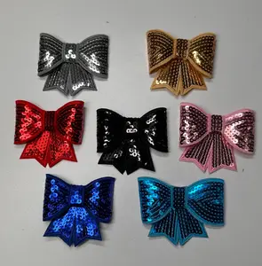 Sequin Bow Large, cheer bow, cheer patches, sequin patch, game day patch, dance patch, patch filler, bow patch, sequin bows