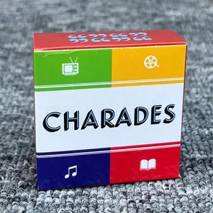 Fun Charades Card Game, Themed Card Game, Conversation Card Game, 1 Box Letter Pattern Crossword Game Cards, Fun Family Party Game, Ideal Gift for Friend & Family