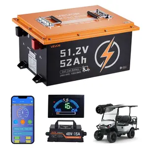 VEVOR 72V (70.4V) 105AH Lithium Golf Cart Battery, with 15A Charger, Lifepo4 Battery Kit, Built - in 200A BMS, with Bluetooth Touch Monitor, 2C Discharge, 4000 Cycles, for Golf Carts, Trolling MotorsVEVOR Super Brand Day