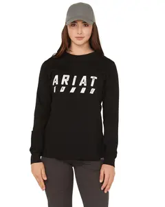 Ariat Women's Women'S Rebar Cotton Strong Logo Long Sleeve Work Tee - 10062781