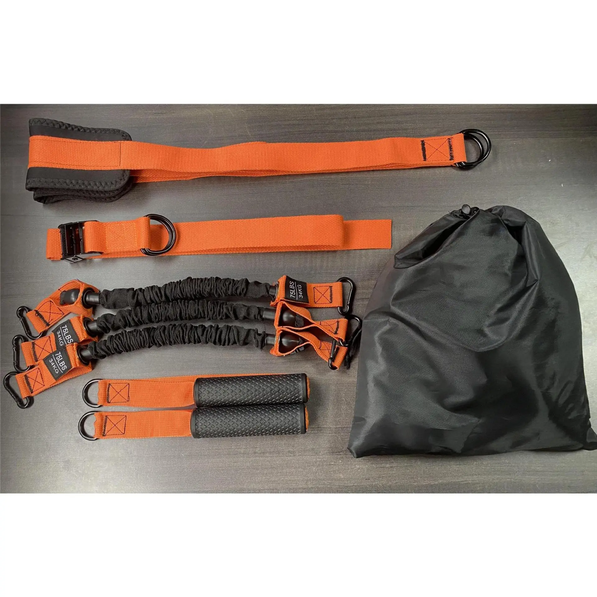 Conventional orange rubber coated handle