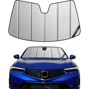 Pigenius Windshield Sun Shade for Acura Integra 2023-2026, Premium Grey Leather Finish