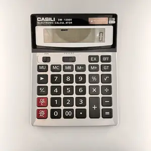 Large LCD Display Calculator, Solar Dual Battery Powered, Office Accounting Use, Multifunctional Large Button Calculator