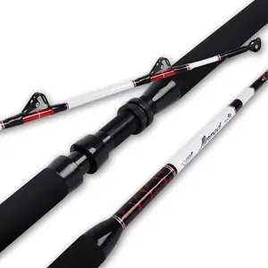 Trolling Rod Saltwater Deep Dropper Big  Rod Conventional Boat Roller Rod Carbon Fishing Pole (2 Pieces - 5'6" - 30-50lbs)