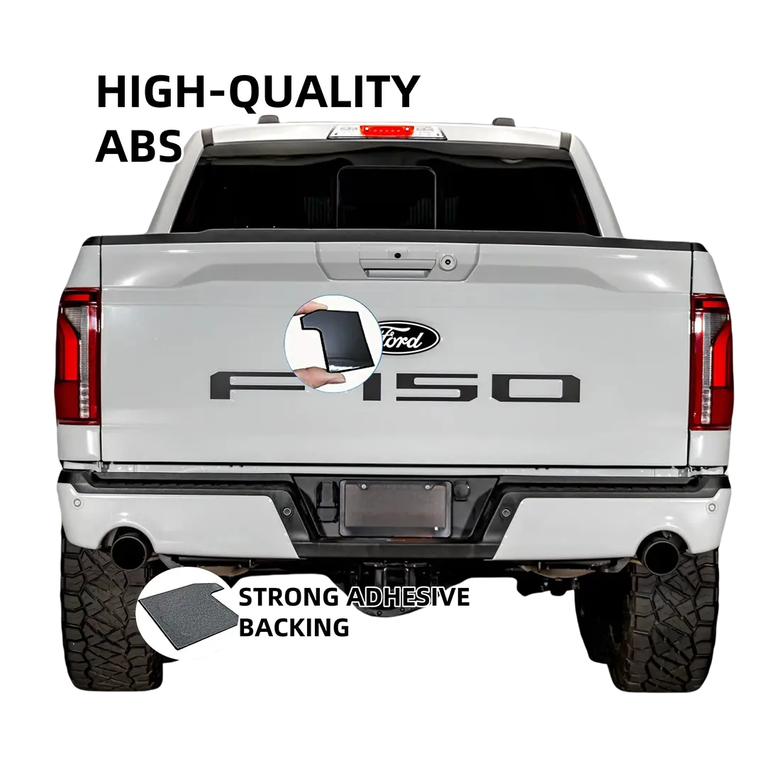 tailgate letters stickers insert Compatible with 2021 2022 2023 2024 2025 F-150 Tailgate Accessories 3D badges Anti FadeCoating Gloss Black Truck Decals Vehicle Exterior Decoration