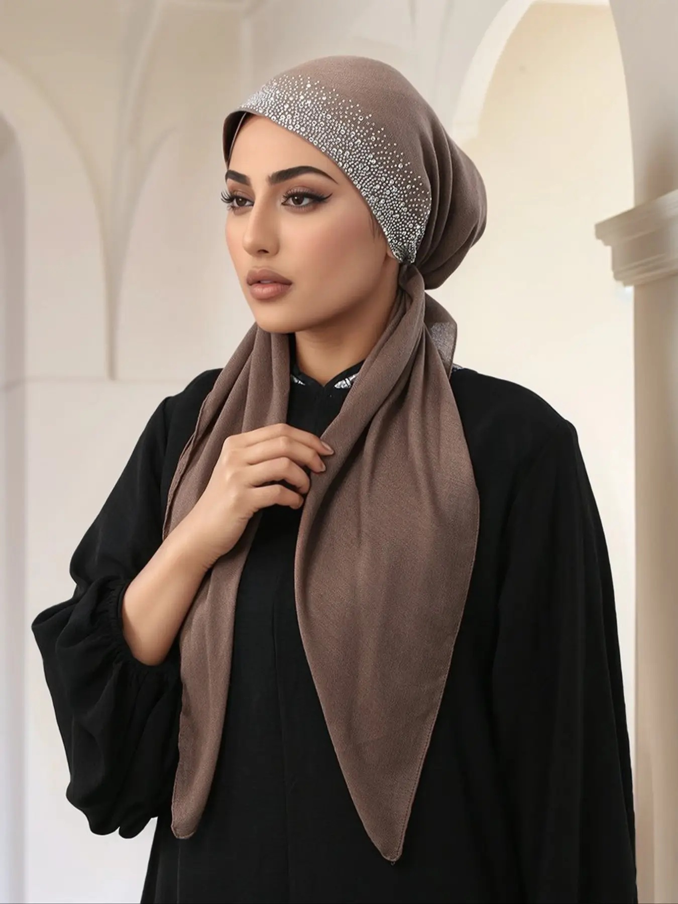 Women's Breathable Jersey Hijab Scarf, Turban Hijab, Soft & Comfortable Modesty Design Suitable for Arab Women Daily Wear, Perfect for Various Occasions, Muslim Head Scarf, Elegant Turban Hijab