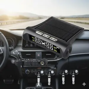 Smart Solar TPMS USB LCD Display Auto Alarm Tire Pressure Monitoring System External Internal Sensor for Car Safety Accessory