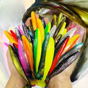 Artificial Soft Fishing Lure, 30pcs/set T-tail Worm Lure, Big Artificial Bait, Jig Wobblers Bass Pike Fishing Tackle, Outdoor Fishing Accessories, Fishing Lures Kit