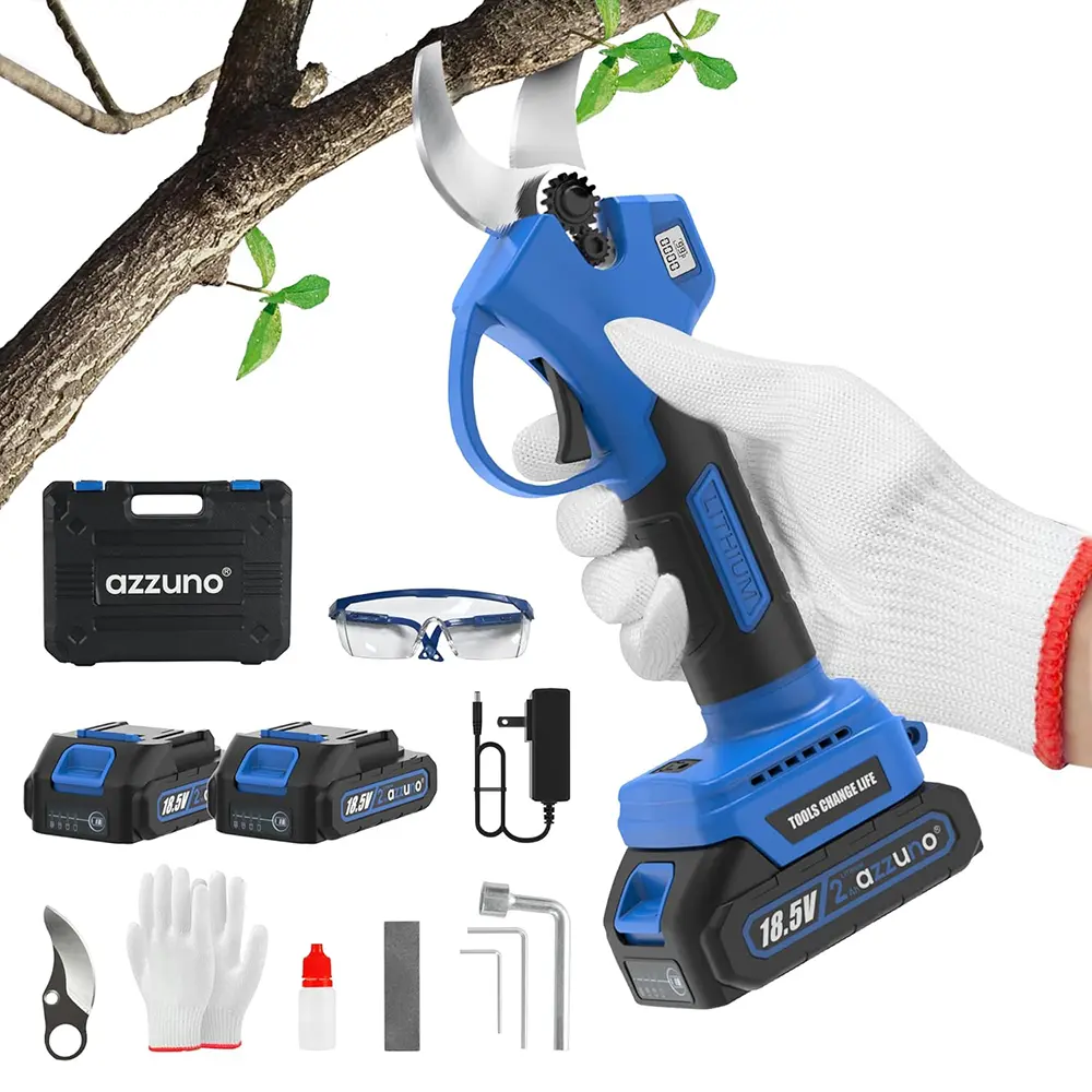 Cordless Electric Pruning Shears, Rechargeable Battery Powered Professional Electric Branch Cutter, Portable Electric Garden Scissors for Fruit Trees, Shrubs, Bushes Trimming, Household & Farm Gardening Tools Kit