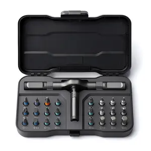 24 in 1 Magnetic Ratchet Screwdriver Set | Mini Portable Multi-Bit Repair Tool Kit with Detachable Handle | Precision Tool for PC, Mobile, Watch & Bicycle