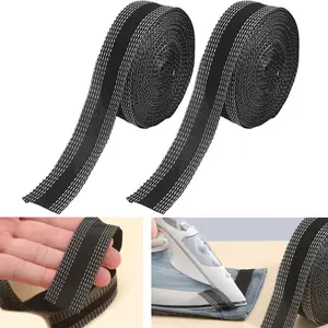 2pcs Pants Edge Shorten Self-Adhesive Hemming Tape Iron-on Hem Clothing Tape Pant Mouth Paste 1 Inch x 5.5 Yard Fabric Fusing Hemming Tape for Suit Pants Jeans Trousers Clothes