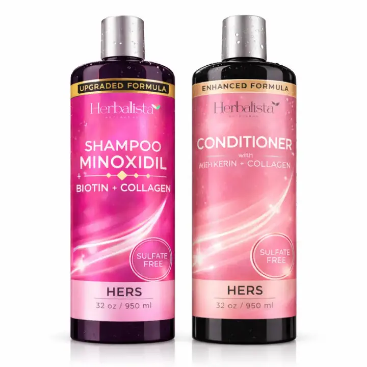 Women’s Minoxidil Shampoo With Keratin & Collagen + Women's Conditioner - Haircare Duo 32oz