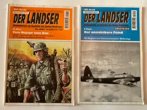 Lot of Two Der Landser German WWII Magazines Eastern Front Electronic Warfare  Wehrmacht Radar & Railway Guns