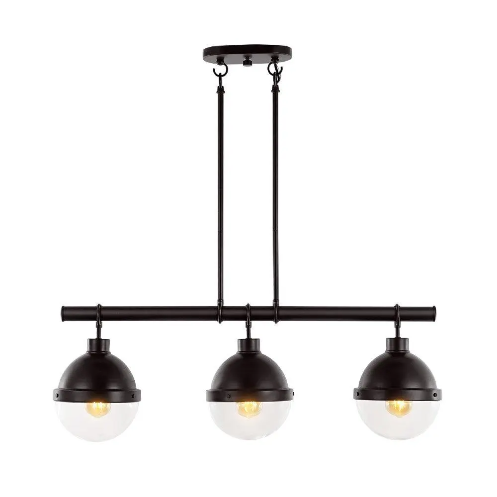 JONATHAN Y Ira Farmhouse Adjustable Height Metal LED Pendant - Indoor Decorative Hanging Industrial LED Style Adjustable Height Ceiling Lighting for Living Room, Kitchen, Indoor Decorative Light