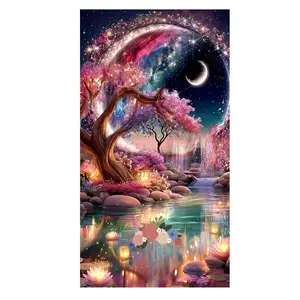 Spring Tree Diamond Painting Kits for Adults, DIY Beginner-Friendly 5D Full Drill Craft, Ideal Wall Art Painting, Wall Decoration & Gift