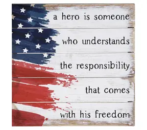 Sincere Surroundings 8" Hero Is Someone Flag Pallet Petite