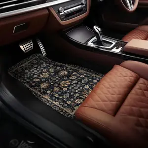 Moroccan Boho Design Bohemian Aesthetic Car Floor Mat, Anti-slip Universal Fit Car Front & Rear Floor Mat, Fashionable Automotive Floor Mats, Car Interior Decoration Accessories, Car Accessory, Car Interior Kit, Floor Mats For Car