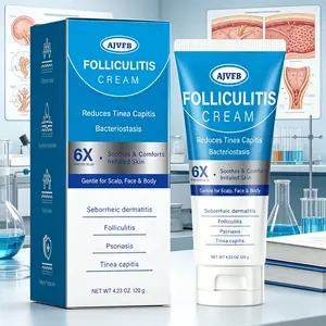 AJVFB Folliculitis Treatment Cream 120g - Natural HerbalFormula with Honeysuckle, Dandelion, Sophora &Phellodendron for Scalp.Face & Body Care, Soothing &Repairing SeborrheicDermatitis Cream