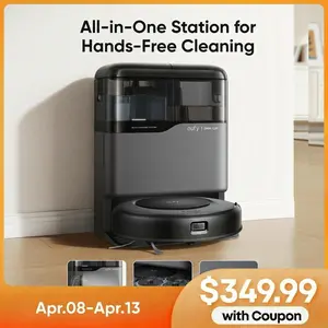 eufy C20 Omni Robot Vacuum, Robot Vacuum and Mop Combo, Self Emptying, Auto Mop Washing and Auto Drying for hands-free cleaning, 3.35-Inch Ultra-Slim Body, 7000 Pa Powerful Suction, All-in-One Station｜Spingtok