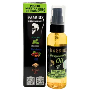 Men's Barbiux Machin Hair Growth Oil, 120g Daily Haircare Treatment with Mexican Bergamot, Argan Oil Herbal Nourishing Natural Formulation