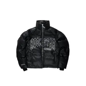 Ravi Black Hoodless Puffer Jacket