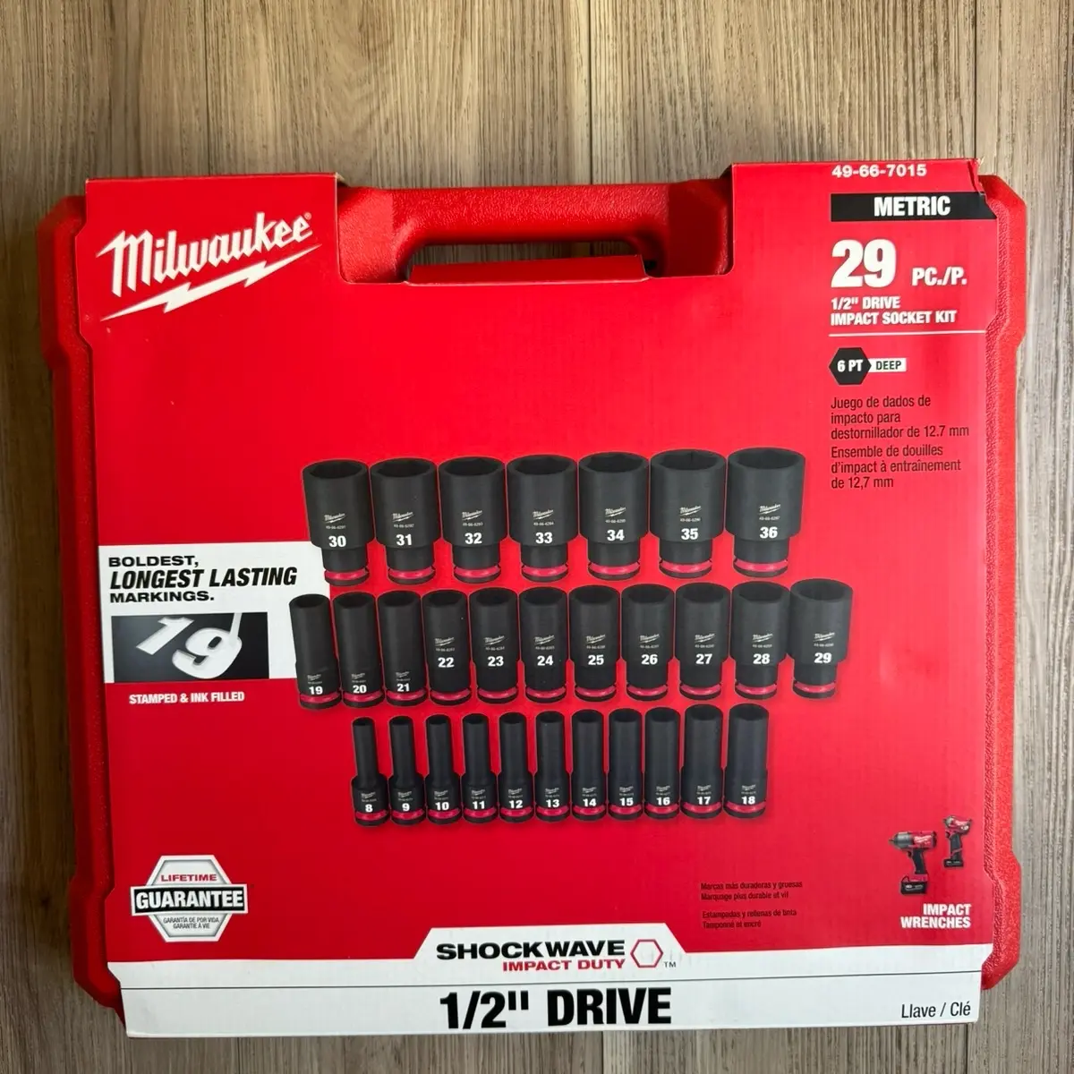 Milwaukee 29 Piece 1/2 Socket Set
