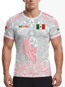 St Jude Thaddeus Mexico Football Jersey, Lightweight Jersey, Unisex Catholic Soccer Shirt with St Jude Pattern, Men's and Women's Sports Wear, Sports Apparel, Athletic Tops
