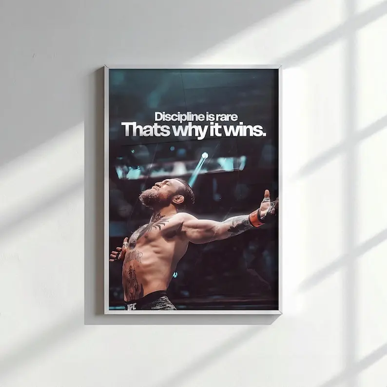 Conor McGregor Motivational Quote Poster,  Customizable Wall Art