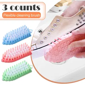 3 Counts Flexible Cleaning Brush, Bendable Scrubbing Brush for Curved Surfaces and Corners
