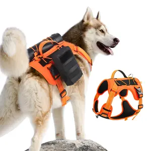 Reflective Lightweight Tactical Pet Harness Vest with Handle, Ideal for Walking, Hiking, Training, Outdoor Activities, Camping