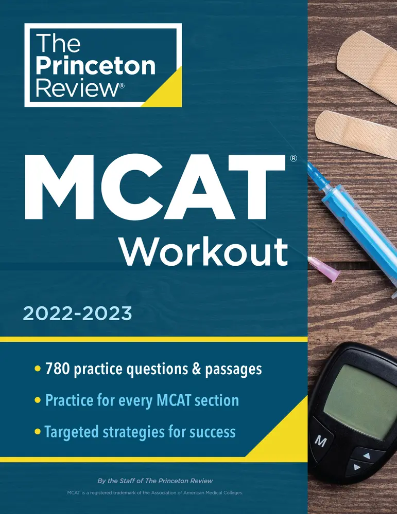 USED Book - MCAT Workout, 2022-2023: 780 Practice Questions & Passages for MCAT Scoring Success by The Princeton Review (Paperback) - english