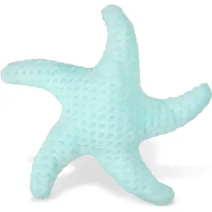Starfish Pillow for Couch and Bed, Coastal Decor Throw Pillow, Ocean Beach Theme Accent Pillow for Living Room (Aqua)