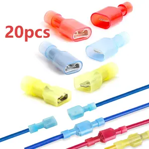 20PCS Nylon 6.3 plug springs, fully insulated terminal plug spring plugs