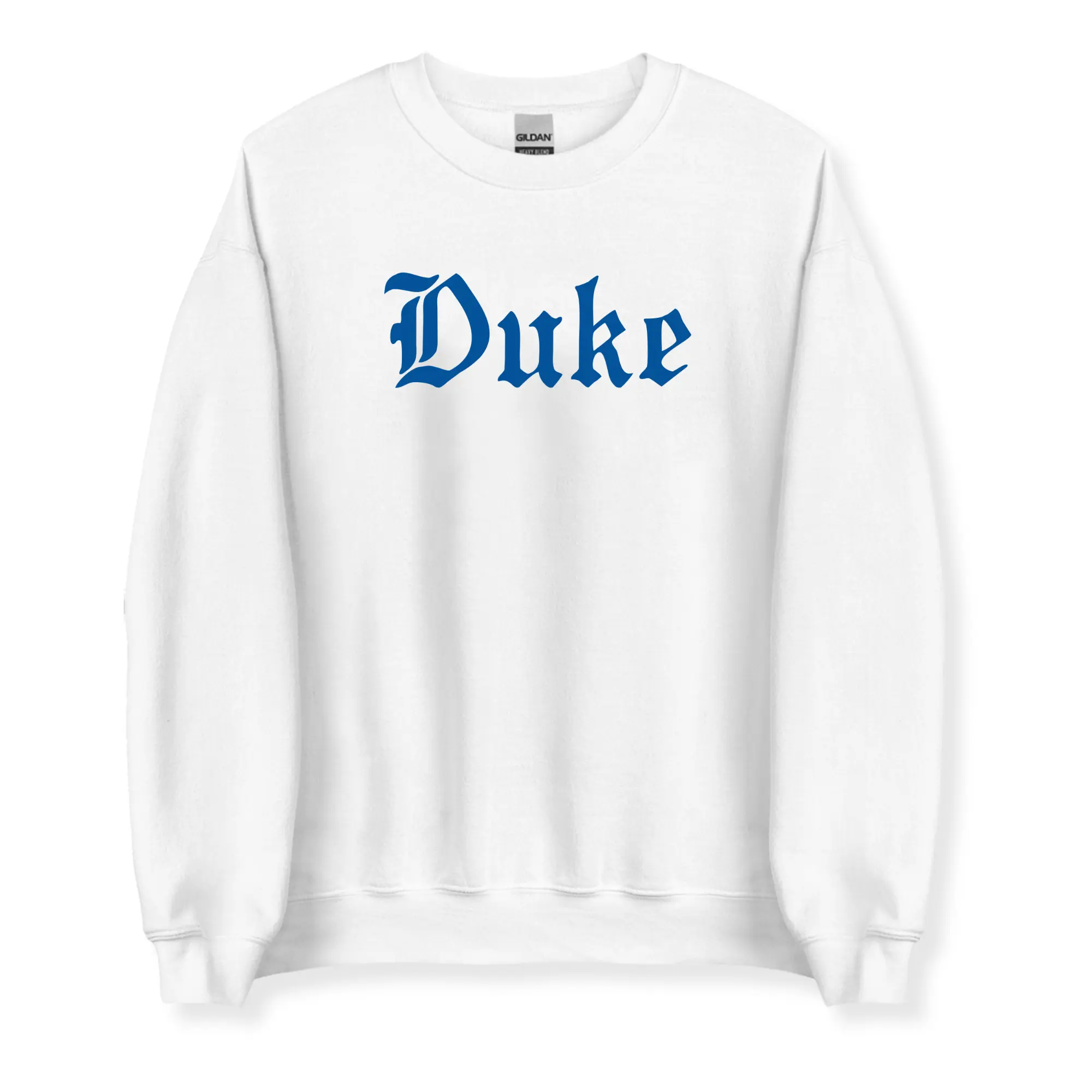 Duke Lettering Basketball Sports Graphic Sweatshirt, Classic Collegiate Crewneck, Vintage University Style, Streetwear Top, Unisex Pullover