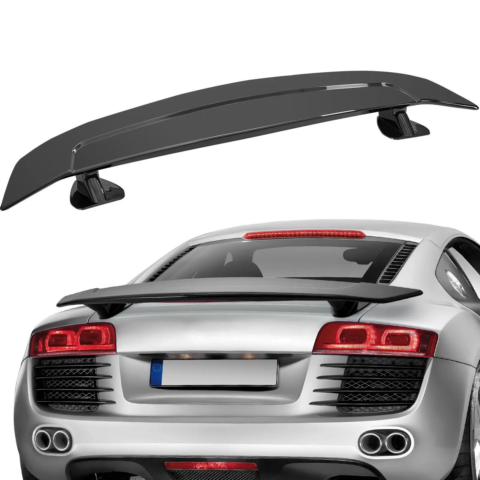 【summerfinds】VEVOR GT Wing Car Spoiler, 46.3 inch Universal Spoiler, Compatible with most Sedans and Coupes, High Strength ABS Material, Car Rear Spoiler Wing, Racing Spoiler BGW/JDM Drift Glossy Black
