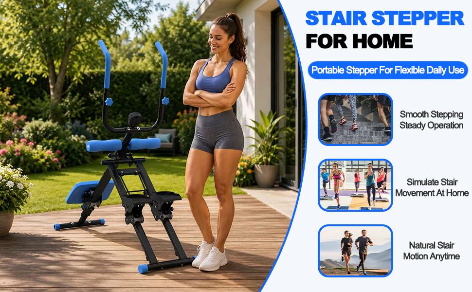 ăKINMACă2 In 1 Stair Stepper & Ab Workout Machine - Multi-Function Trainer-Upgrade Stairmaster & Ab Trainer Machine Workout Equipment For Home Gym Office ăKINMACă2 In 1 Stair Stepper & Ab Workout Machine - Multi-Function Trainer-Upgrade Stairmaster & Ab Trainer Machine Workout Equipment For Home Gym Office