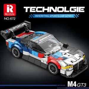 Reobrix M4 Supercar Building Set, Super Race With lego f1 Vehicles Building Toy Birthday Gifts for Kid Aged 6+. (385PCS)