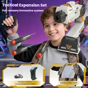 Smart Tracking Mechanical Arm Foam Blaster,Wearable Shoulder Mount,Durable,Dual Control Inductive Robot Arm,Soft Dart Robotic Arm,Motion-Tracked Blaster,Motion Control Toy Machine&Remote Control Toys for Boys Gifts for 8-12