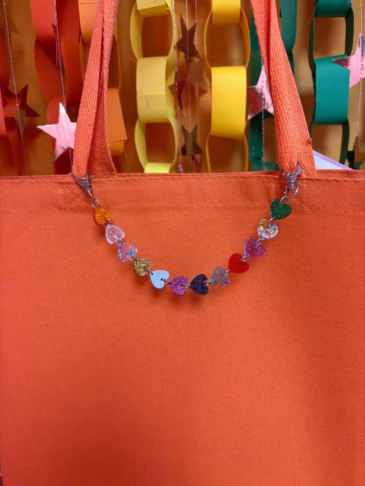 12 Eras Heart Bag  or Pant Charm - Colorful Heart Design Accessory for Your Collection