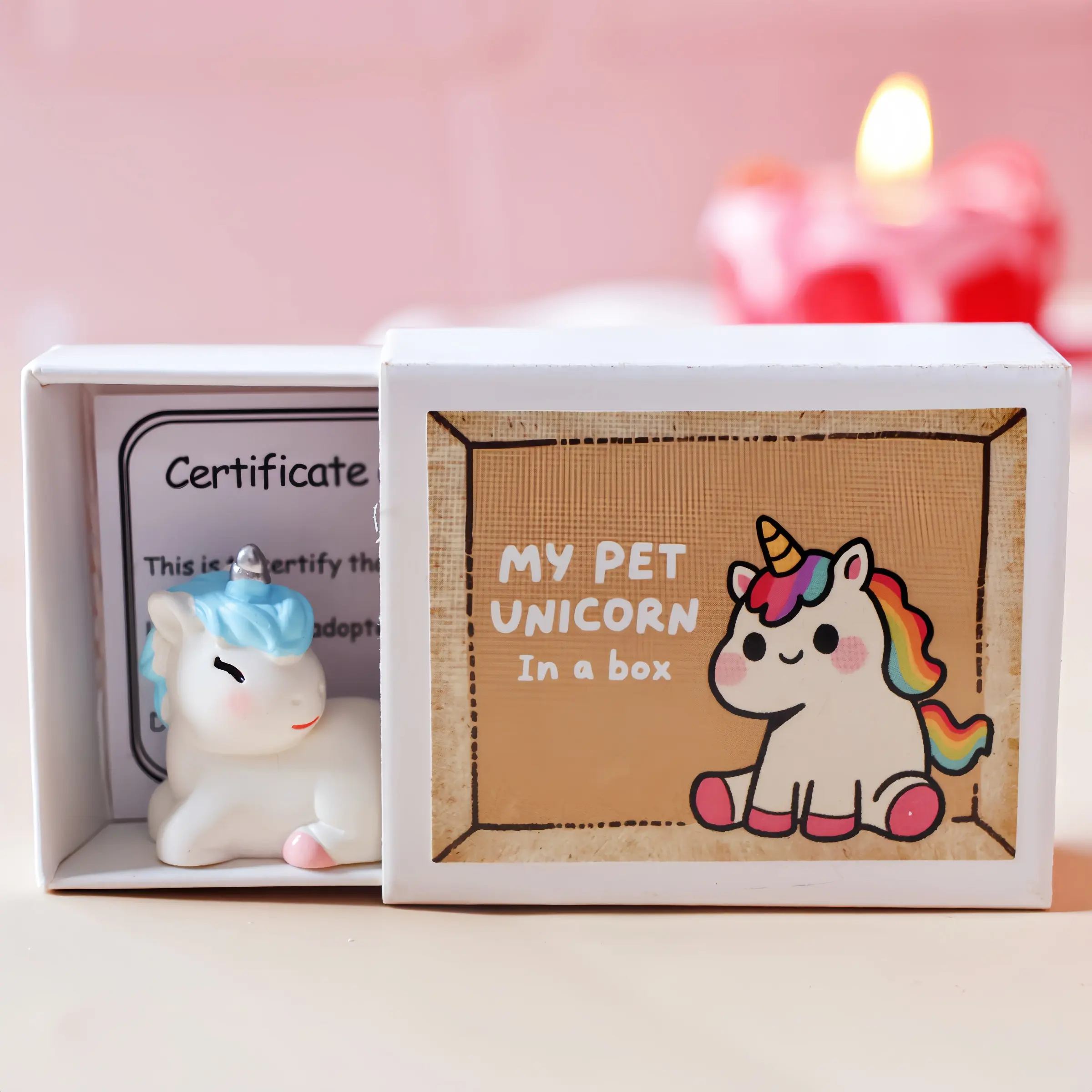 1pc, My Pet Unicorn in a Box Matchbox Gift Set, Quirky Gift, Party Gifts, Unique Novelty Present for Family & Friends, Perfect Birthday or Holiday Surprise Boxed Item