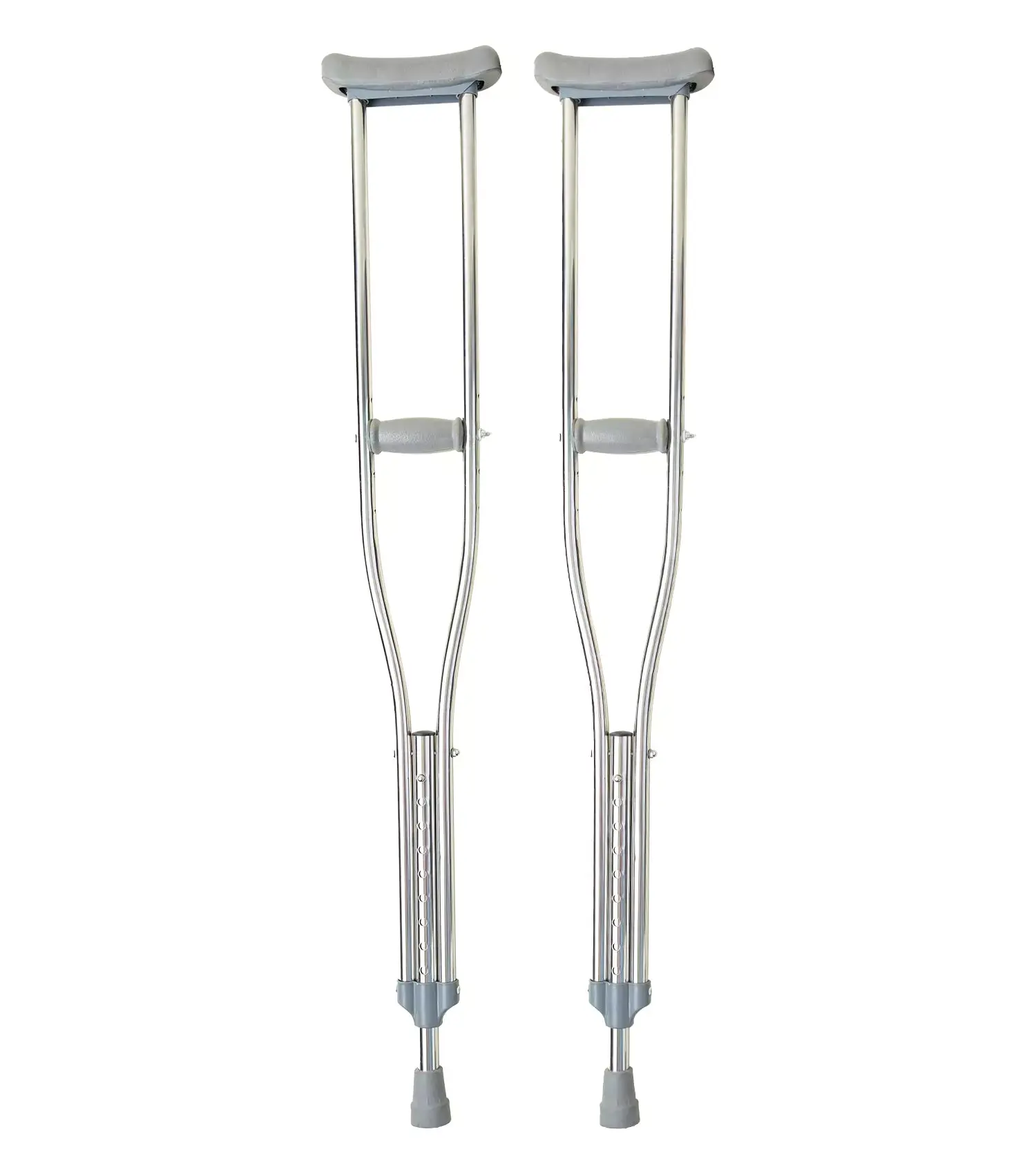 SNUG360 Stainless Steel Underarm Walking Crutches - USA-Designed Healthcare Supportive Gear, Push-Button Adjustable Height (4'9" to 5'7"), Lightweight 250 lbs Capacity, Cushioned Foam Pads, Non-Skid Slip-Resistant Tips for Adults
