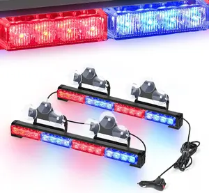 Nilight Traffic Advisor Strobe Light Bar 2 inch 17Inch 32LED 23 Flash Patterns Directional Safety Working Lights with Cigar Lighter on Trucks  Construction Vehicles