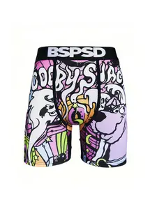 Cartoon Print Men's Underwear Boxers Sexy Breathable Undergarments Comfortable Sports Swim Underpants Boxershort Moisture-Wicking Quick-Dry Men's Boxers Briefs Boxer Boxershorts